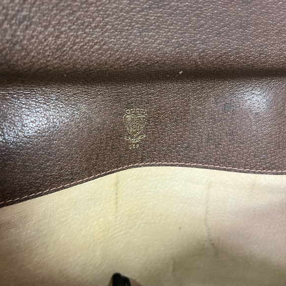 SOLD ‼️‼️Authentic GUCCI Clutch Bag GG PVC Leather Brown F5629 - Picture 14 of 14